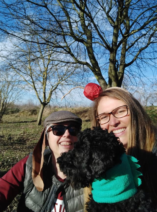 Fasching 2025… Cheri 🍒, kleiner Drache und Doggo 