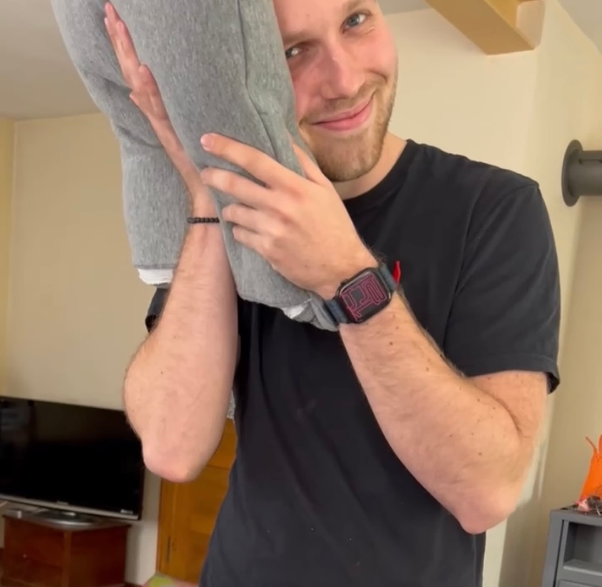 …und testet s Kissen gleich 